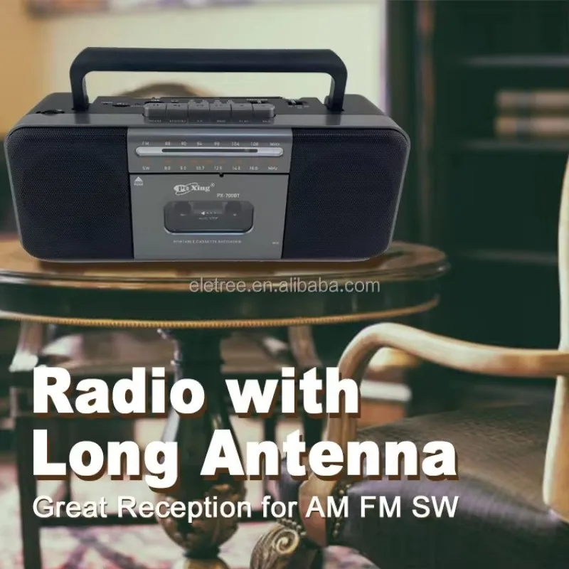 New Retro Stereo Bluetooth Speakers Portable Multiband Radio Old Cassette Tape Recorder Support Headphone USB/TF Card MP3 Player