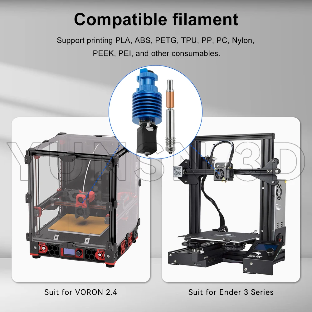 High Speed Print Head Upgrade TZ V6 3.0 Hotend Kit For Ender 3/3 PRO VORON 2.4 Hi-End Extruder J-head for Prusa Ender 3 V2/CR10 view 6