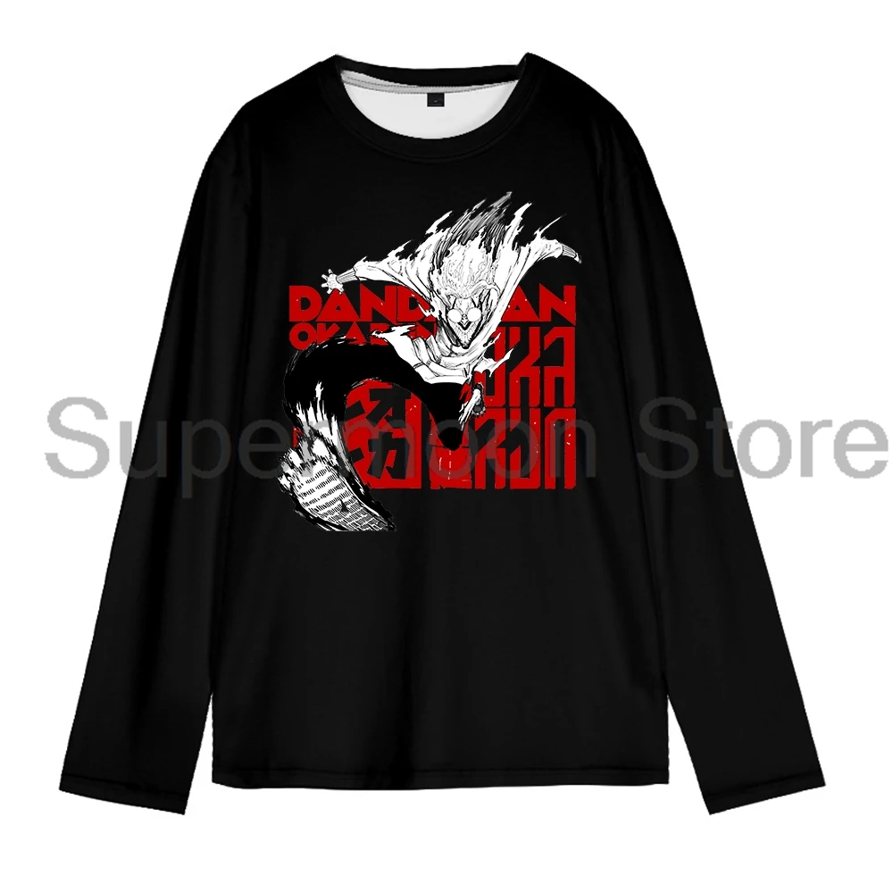 Dandadan Okarun Anime Crewneck Long Sleeve T-shirt Women Men Outdoor Sportwear Harajuku Streetwear Gym Shirts