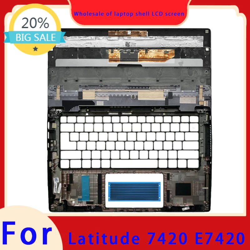 Suitable for Latitude 7420 E7420 laptop, LCD top cover screen frame palm support bottom shell foot pad 0RYYMK RYYMK ABCD Hinge