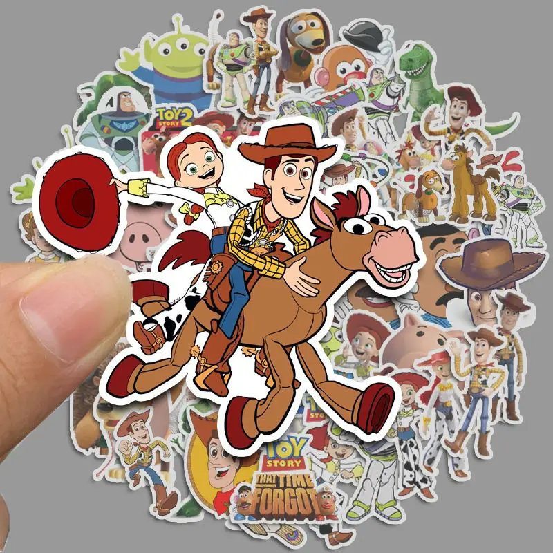 Disney Toy Story Buzz Lightyear Woody Cartoon Cute Stickers Creative Kawaii Phone Case Decoration Waterproof Stickers Wholesale