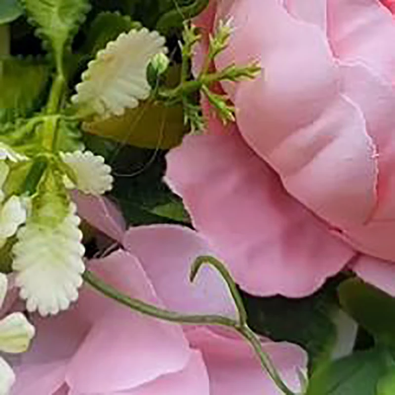 ピンクの牡丹の花の花輪弓蝶の装飾ホームガーデンパーティーホリデー人工花の花輪花嫁の結婚式