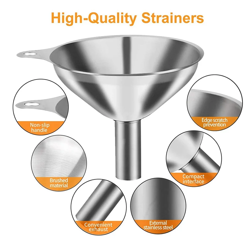 

2025 Trend 1x 6 подставок для стеклянных стаканчиков, сушильная полка, кухонная подставка для стаканчиков с водой и набор из 3 воронков из нержавеющей стали