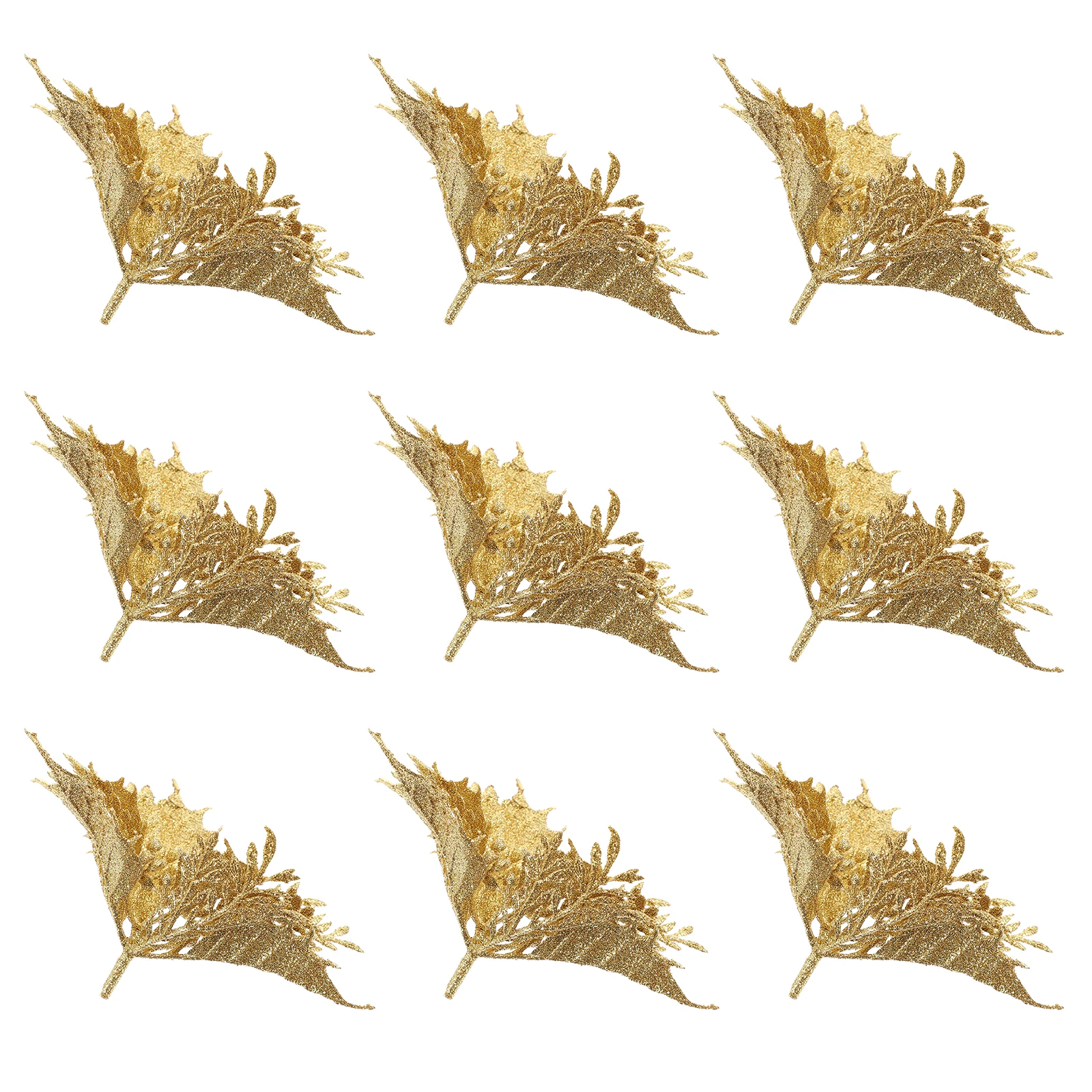 

24 Pcs Christmas Tree Artificial Flowers Decoration Pendant Accessories Silk Cloth Home Festive Reusable Simulated Flower Xmas
