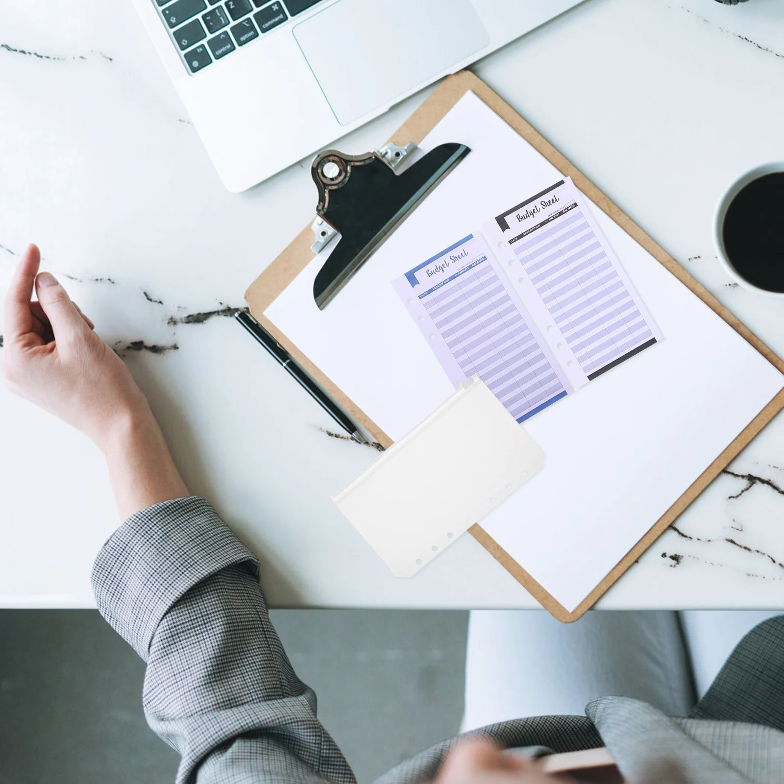 

24Pcs A6 Budget Sheets PVC Clear Binder Zipper Envelopes Loose Leaf Cash Expense Budget Organizer Inserts Binder Pockets