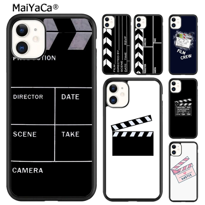 MaiYaCa Film Movie Clapperboard Clapper Board Phone Case For iPhone 16 15 14 plus XR XS 11 12 13 pro max coque