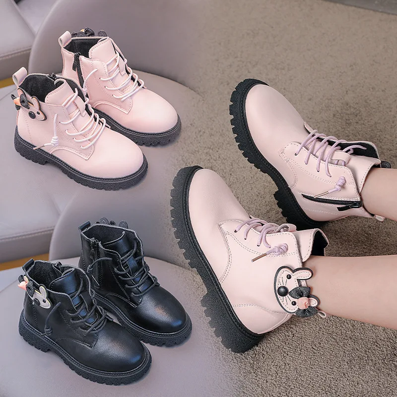 Girls Boots Children Short Boots Soft Soled Ankle Boots Princess Boot Kids Shoe for Girl Winter Shoe for Girls Botas Mujer Tenis