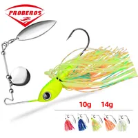 PRO BEROS Spinner Bait 10G 14G Metal Lure Hard Fishing Lure  Pike Swivel Fish Tackle Wobbler Fishing High Quality Bearings