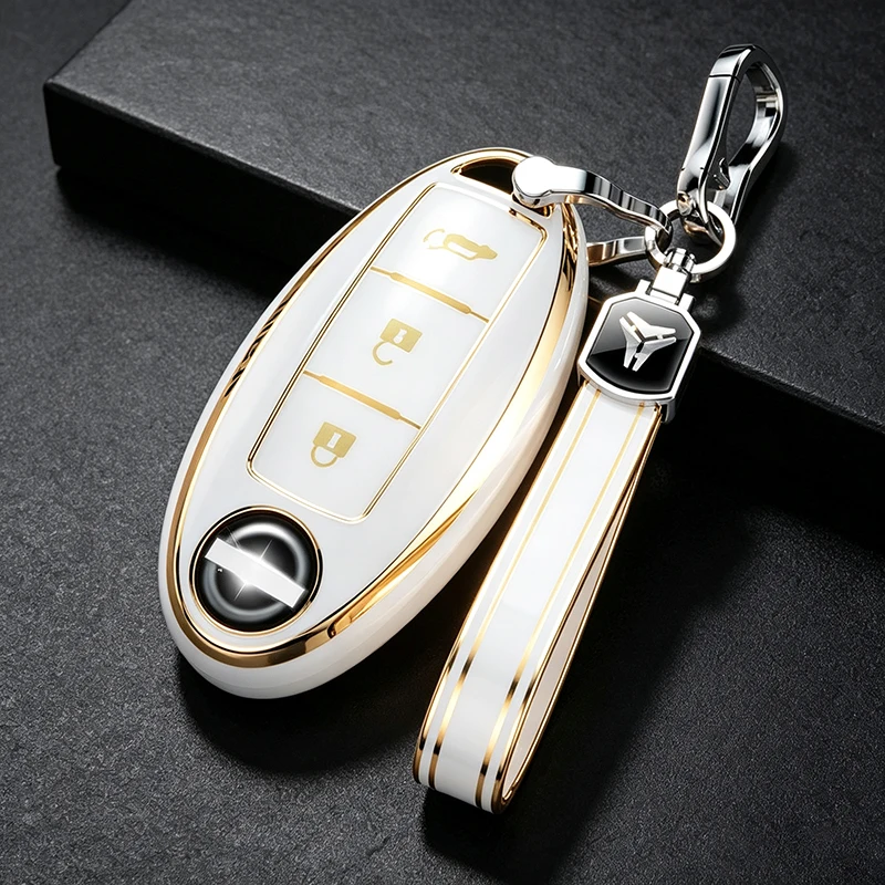 Auto Shell Fob for Nissan Qashqai X-Trail T31 T32 Juke J10 J11 Tiida Altima Pathfinder Kicks for Infiniti TPU Car Key Case Cover