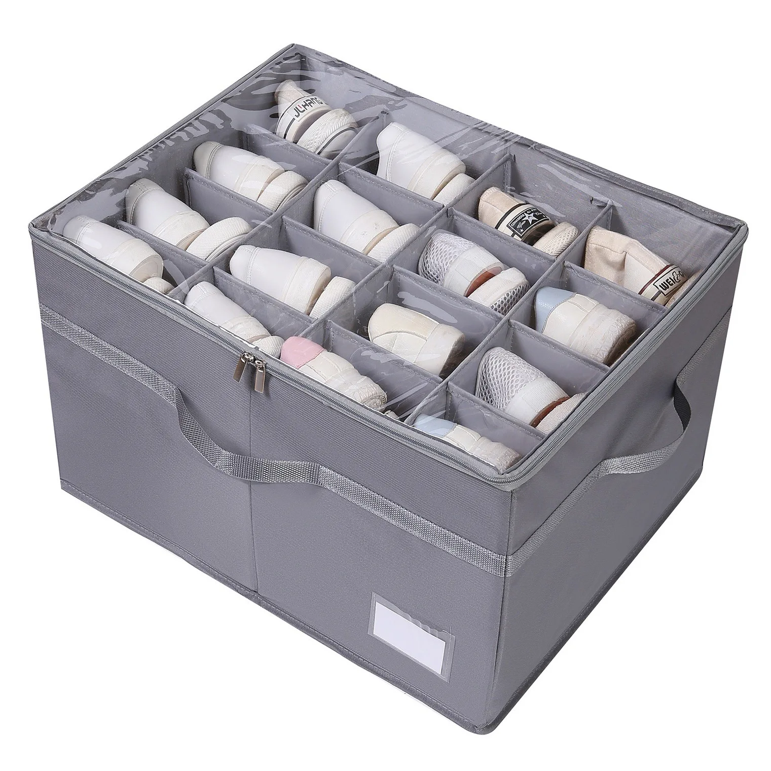 

Wardrobe Shoe Storage Rack, Large Shoe Box, Storage Box, Transparent Foldable Shoe Storage Box, Space Saving, Reinforced Handle