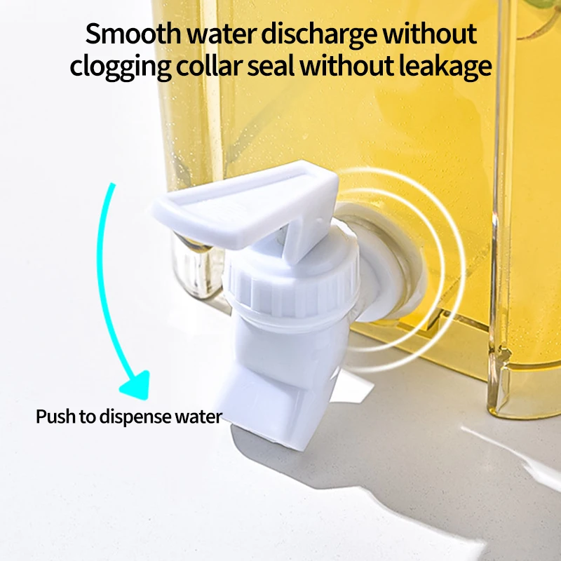 غلاية ماء بارد مع صنبور وثلاجة وموزع مشروبات وزجاجة ليمون إبريق مشروبات بارد إبريق عصير 3.9L #5