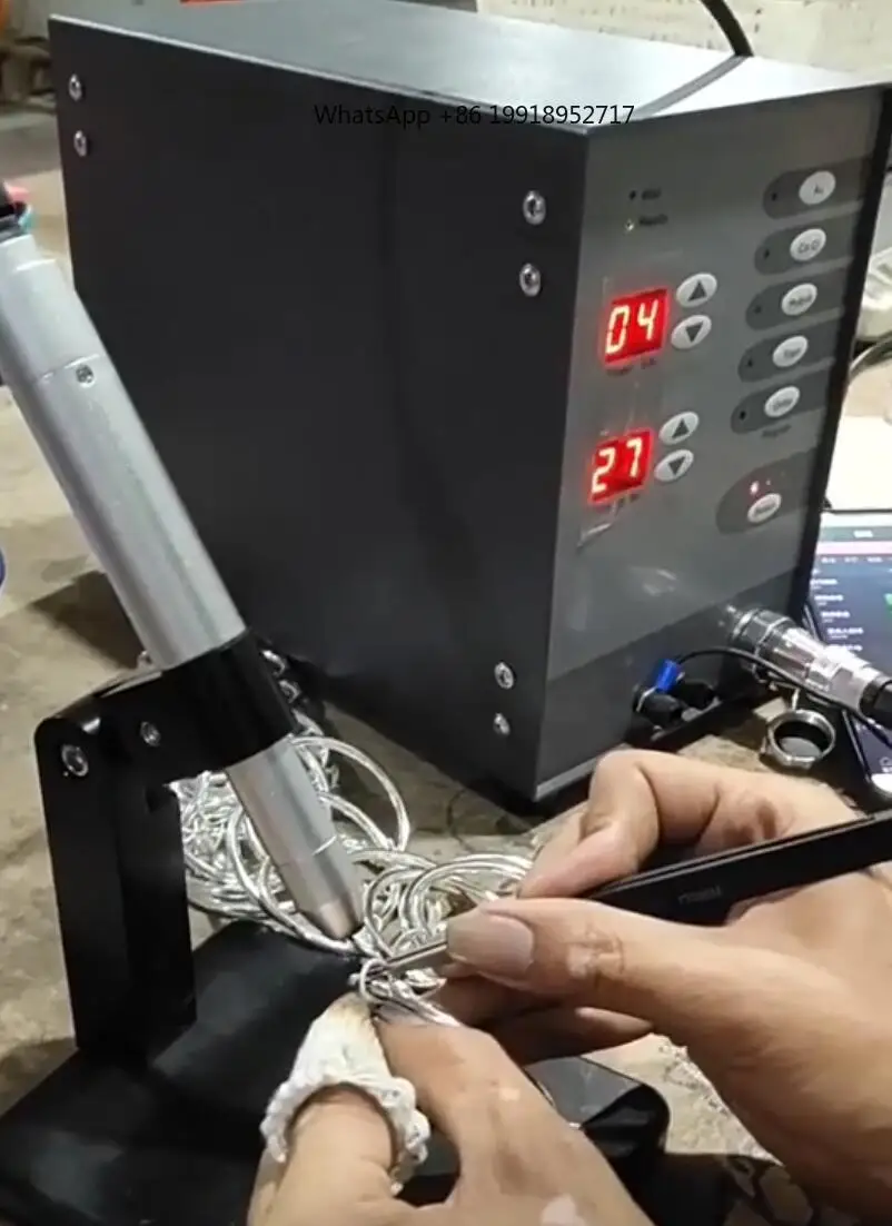 220V Stainless Steel Spot Welding Machine for Jewelry Soldering with Automatic Numerical Control Touch Pulse Argon Arc Function