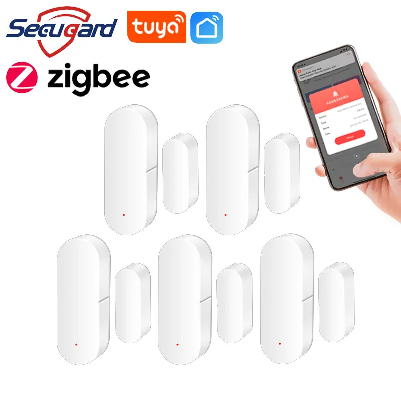 WiFi Tür Sensor Tuya Smart APP Fenster Tür Öffnen Detektor Sensoren Benachrichtigung Home Security Alarm Für Alexa Google