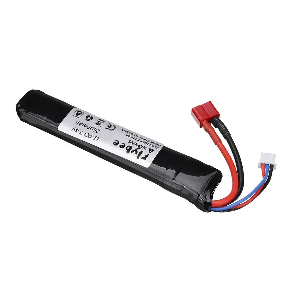 Aggiorna la potenza 7.4V 2200mah 2600mAh Lipo batteria per AKKU Mini Airsoft BB pistola ad aria elettrica giocattoli parti di pistola M4A1/AK # 128 mm