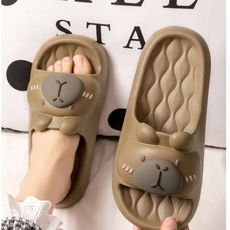 

House Capybara Slipper Women Cute Cloud Sandals Summer Flip Flops Beach Slides Casual Home Room Shoes Kawai Flat Female Men Eva