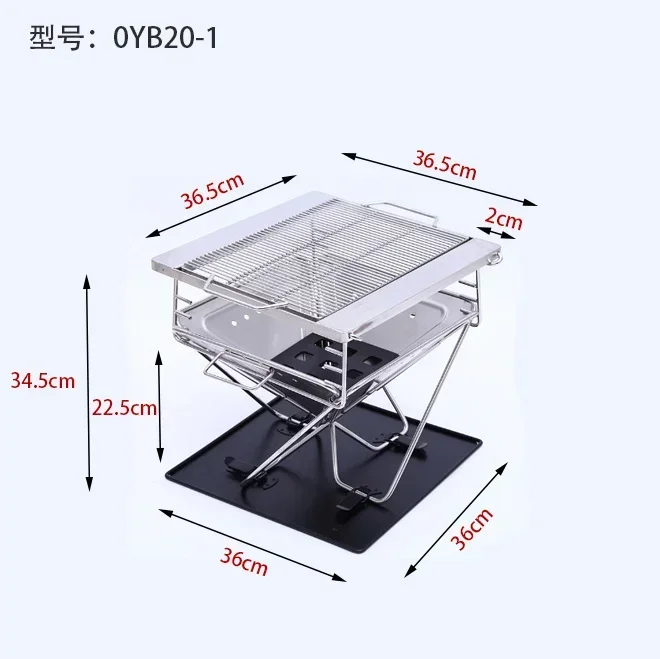 CHANGE MOORE Outdoor Camping Wood Stove Portable Folding Secondary Conbustion Detachable Burning Barbecue Shelf Winter Camping