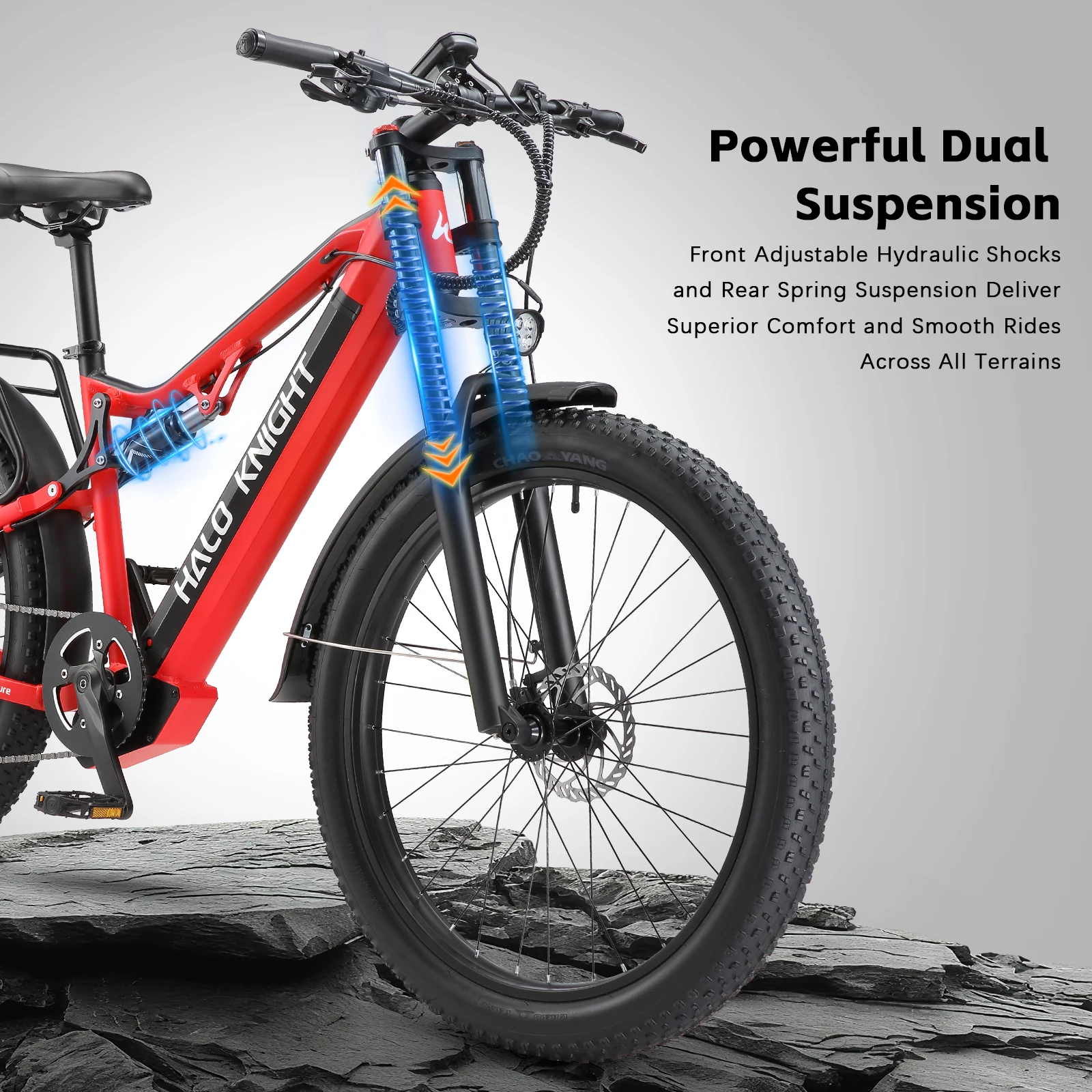 48V 1000W 19,2Ah Elektrofahrräder für Erwachsene, 45km/h Fatbike mit Schneereifen, Leistungsstarkes Elektromotorrad – Detail 7