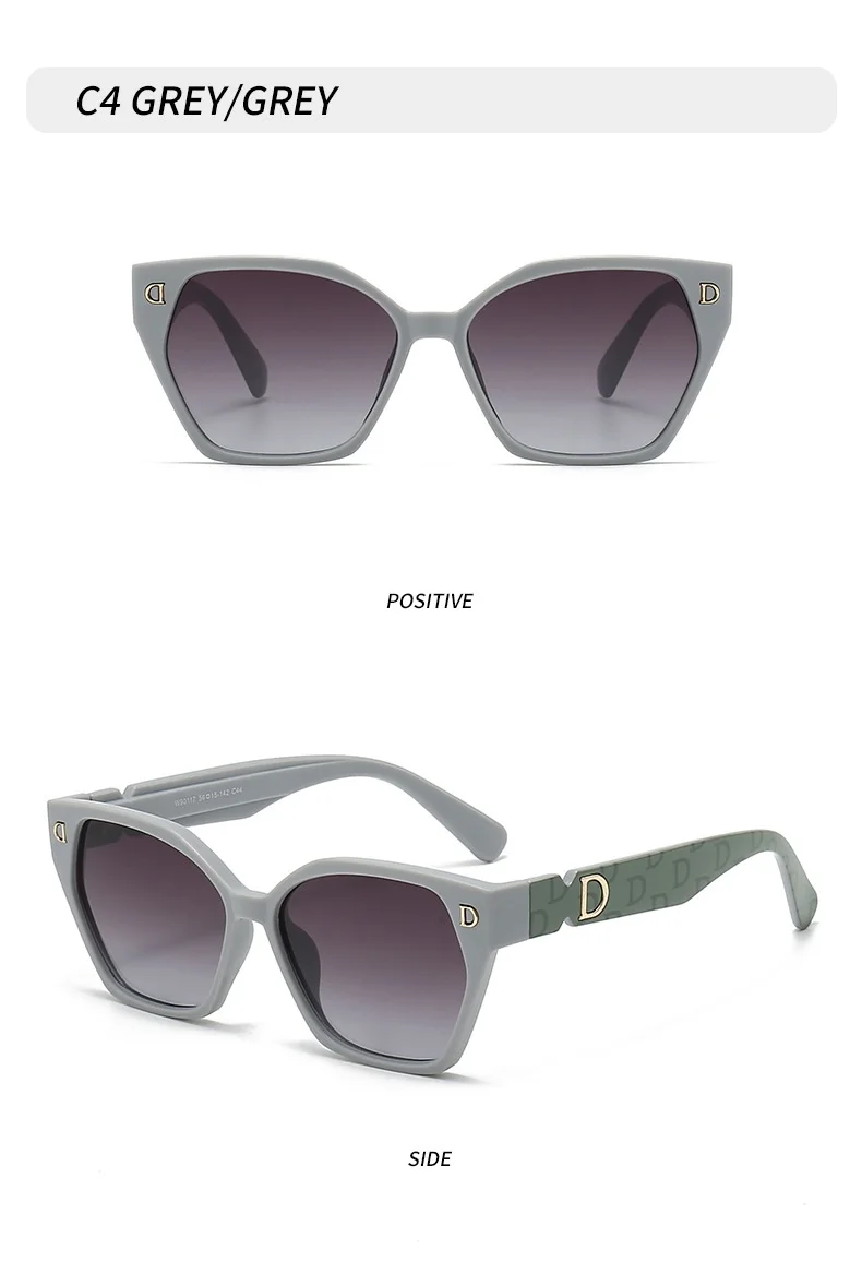 Neue Luxus D Marke Glamour Sonnenbrille Für Frauen Und Männer Stilvolle Cat Eye Designer Brillen Klassische Mode Unisex Gläser UV400 – Detail 13