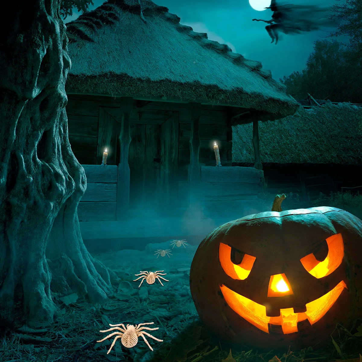 

1 шт., украшение в виде черепа с изображением паука, Хэллоуин, дом с привидениями, вечеринка, страшный реквизит, кость паука