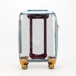 Transparent Suitcase 20 inch Small Light Boarding Luggage Cabin Size Trolley Case