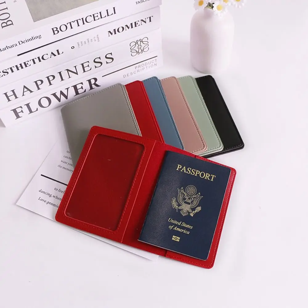 

Fashion PU Leather Passport Cover Business Multi-function Passport Bag Soft Portable Credit Card Holder Unisex Passport Holder