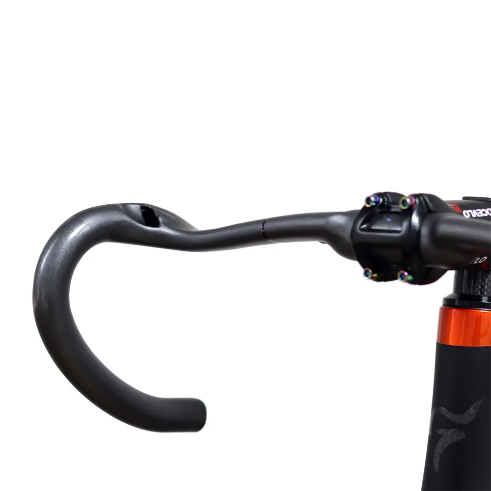 Integrated Carbon Handlebar Road Bicycle Handlebar Winding Light Carbon Speed Handle Bar For Bicycl Steering Wheel Drop Bar