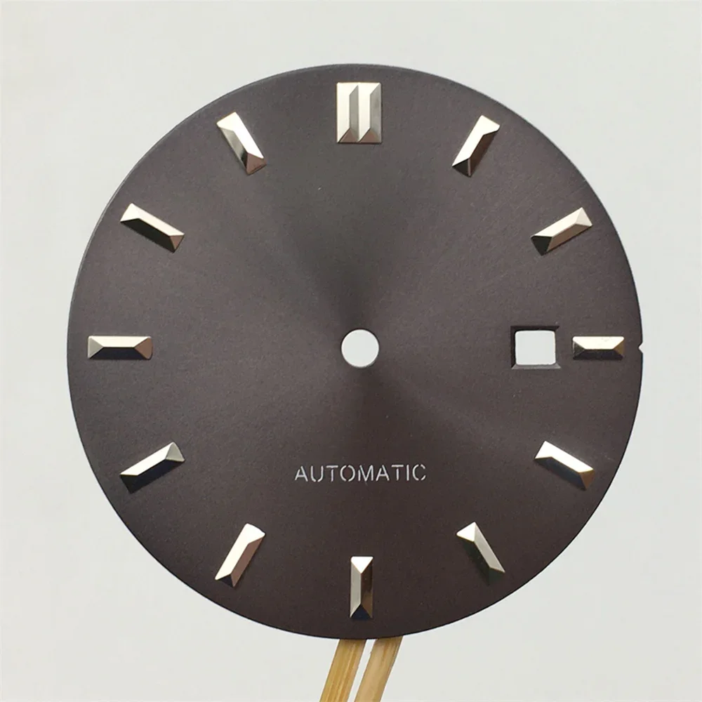 Mostrador de relógio azul preto de 32.8mm, adequado para mingzhu 2813 8200, mostrador de calendário único para movimento 8215, acessórios de relógio