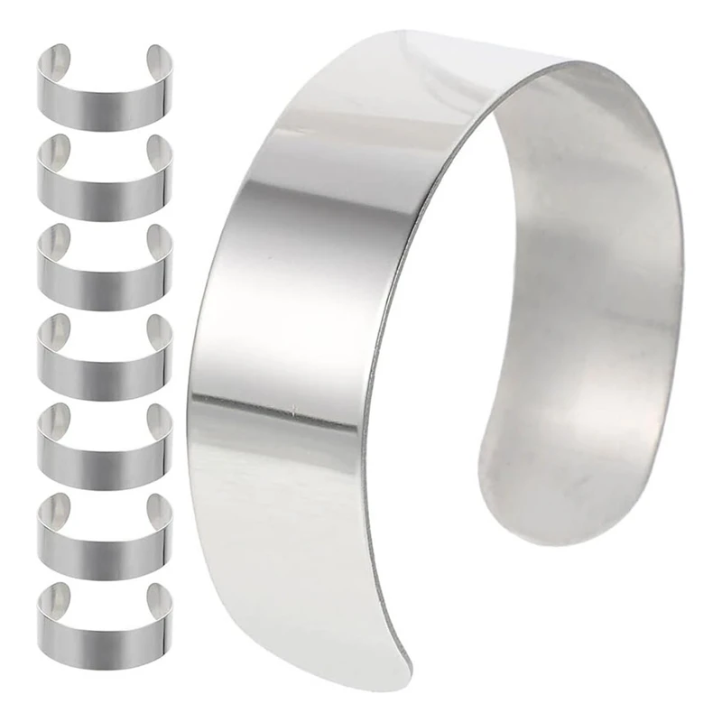 

8Pcs Wrist Corsage Cuffs, Bracelet Blanks For Jewelry Making DIY Custom Bracelets Handmade Bracelets