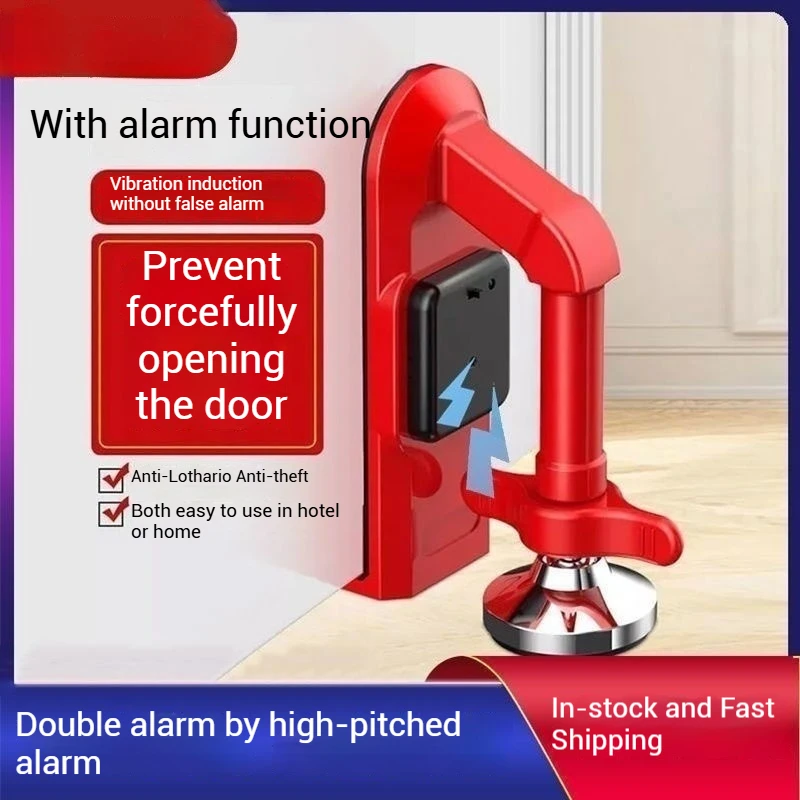 

Портативная сигнализация, дверной стопор, дверной замок для самообороны, блокировка дверей для путешествий, проживания, устройство безопасности, многофункциональный дверной глушитель