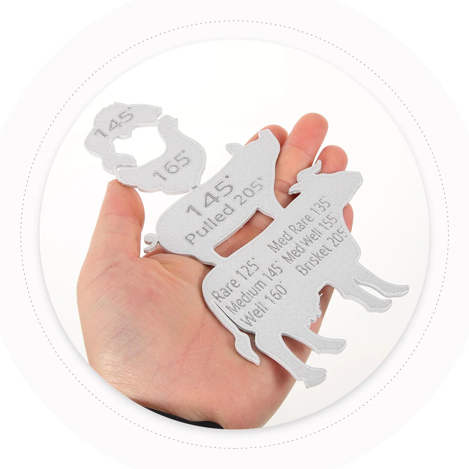 

1Set Metal Meat Temperature Magnet for Fridge Grill Animal Temp Guide Practical Lightweight Barbecue