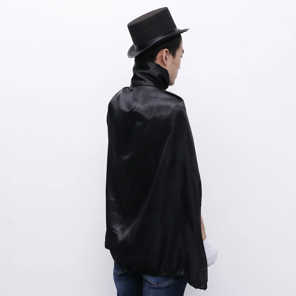 

2 Pcs Cloak Set Kids Magician Cape Pretend Play Role Halloween Outfit Accessories Hat and for Wizard Child