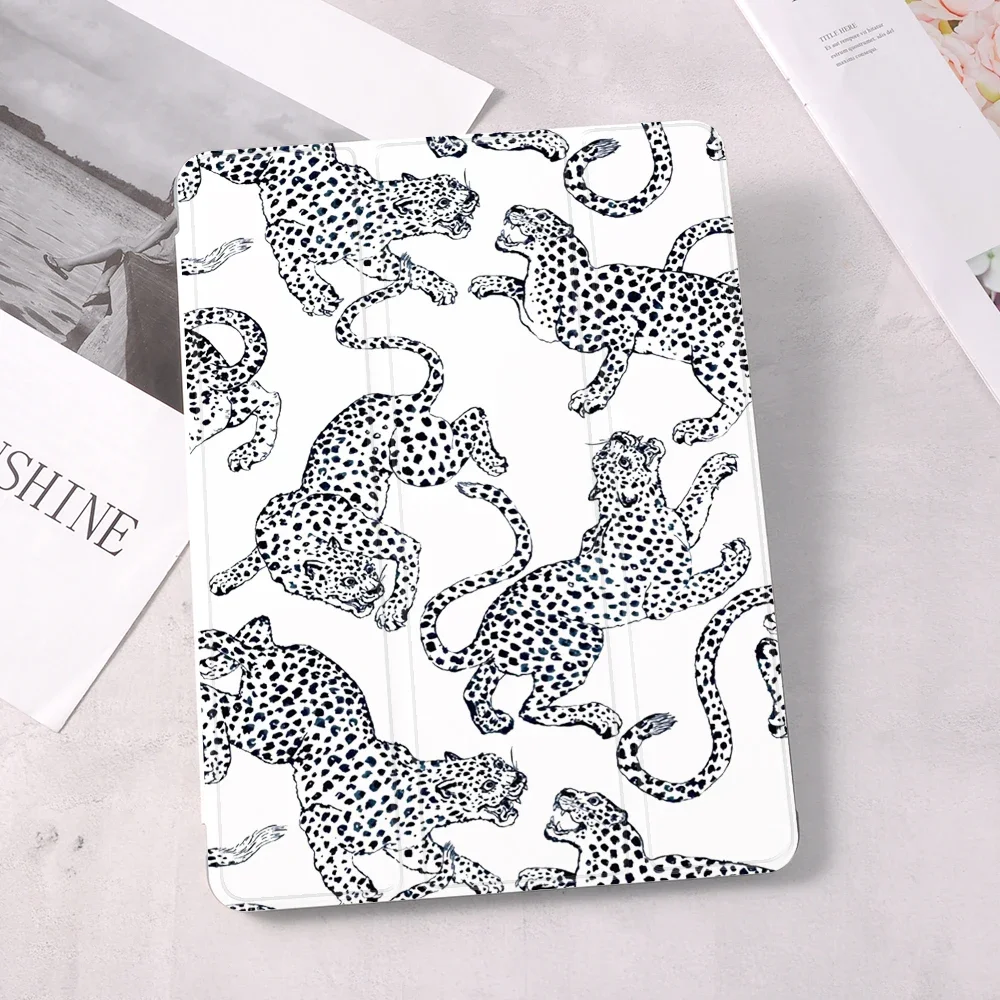 Leopard Print Tablet Bracket for iPad 10th Generation Case Leather Cover Mini 6 Air 2 10.2 9th 8th 2020 Funda Air 5 Pro 11 2022