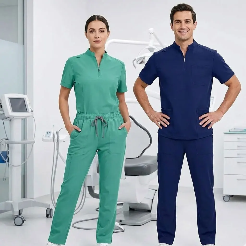 Pacote de roupas de trabalho de enfermeira de secagem rápida – Uniforme de bolso de tamanho grande para hospital e SPA