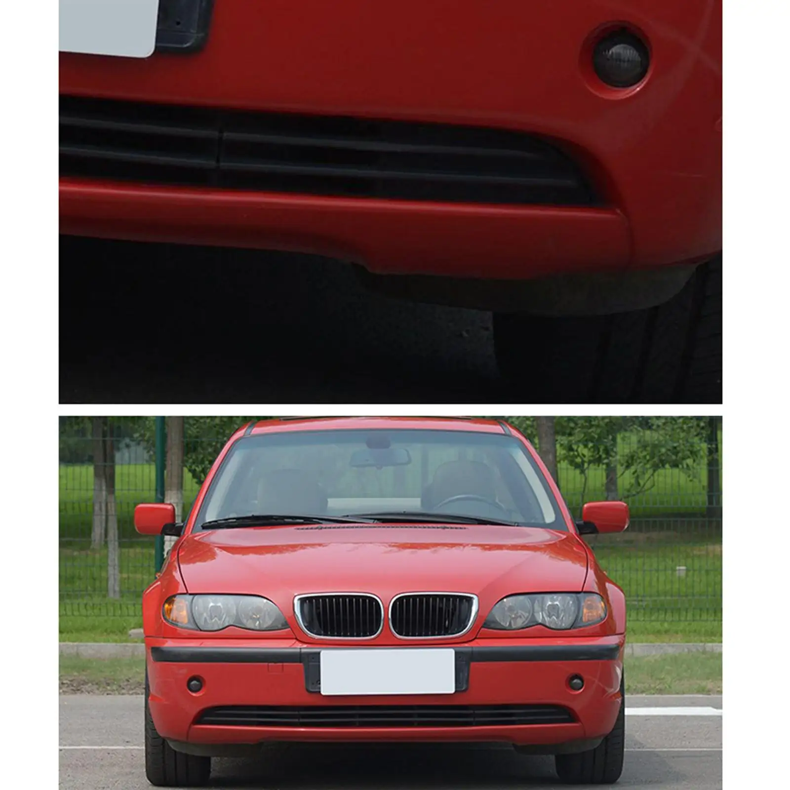 Grille de phare antibrouillard de remplacement pour pare-chocs BMW Série 3 E46 (sans pack Sport) 320i 325i 330xi 2002-2005