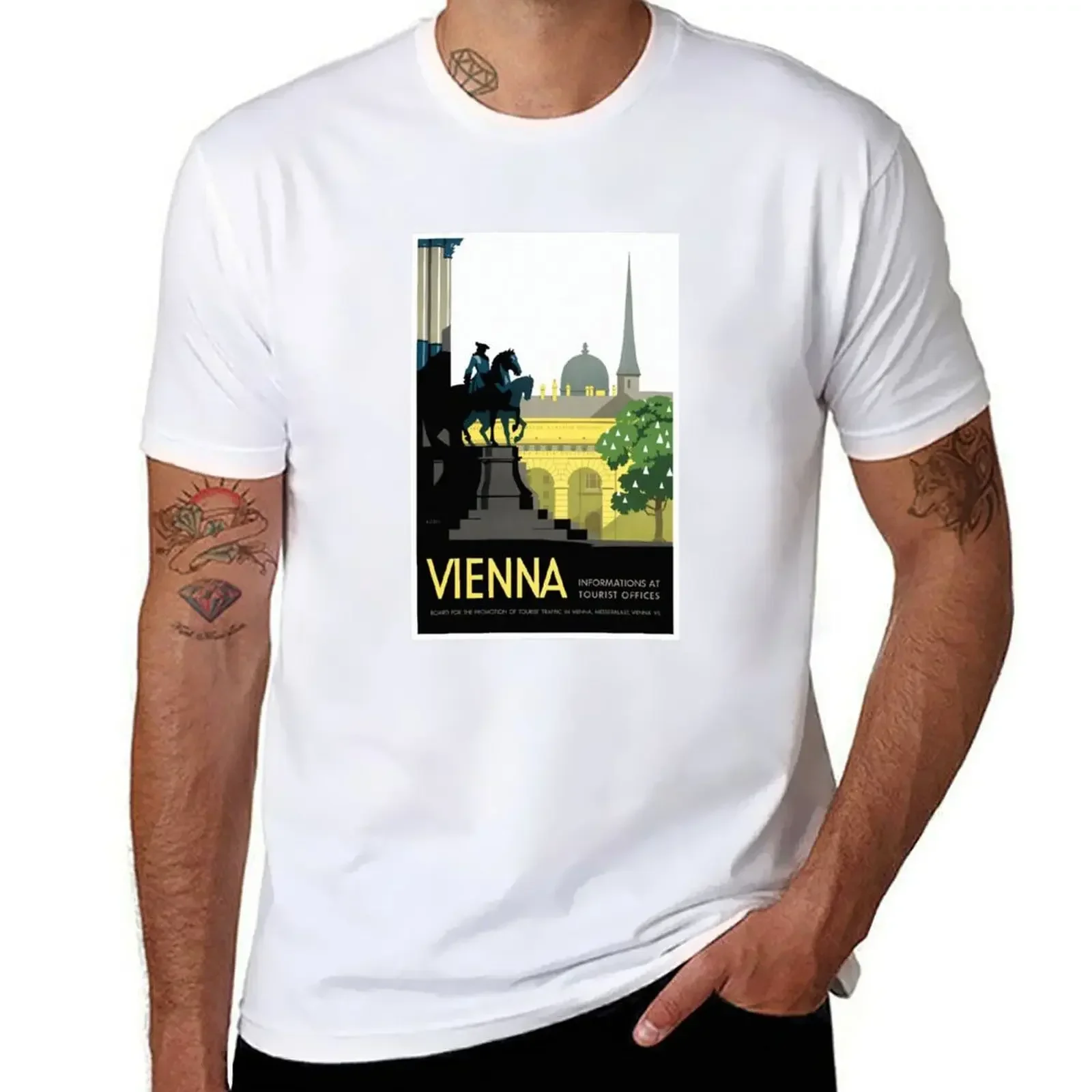 Vienna Austria Vintage Travel Poster 1935 T-Shirt graphics shirts graphic tees korean fashion t shirts for men pack heavyweight