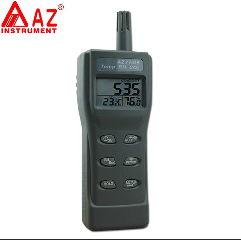 

AZ77535 High precision handheld CO2 / Humidity test/Dew point and wet bulb temperatureAir quality monitors with temperature and