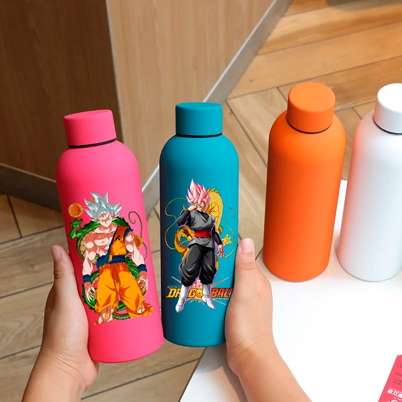Dragon Ball 500ML Stainless Steel Thermos Cup Goku 4color Double Layer Vacuum Rubber Paint Sport Small Mouth Ice Water Bottle view 3