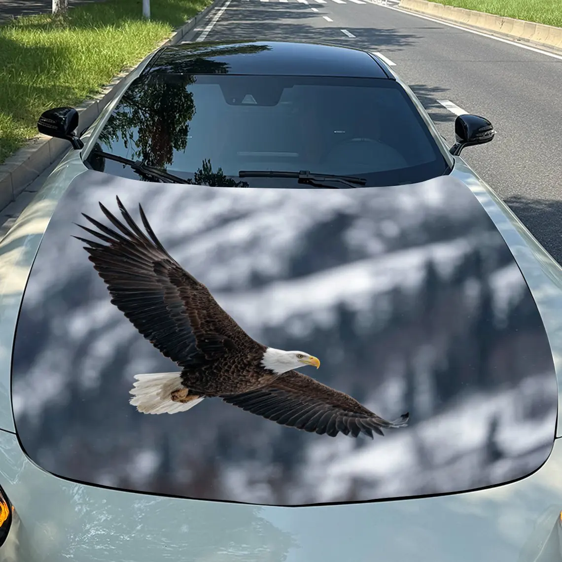 

Snow Mountain Eagle Car Hood Wrap - PVC Vinyl Sticker, Auto Graphic Bonnet Decal, Stylish Truck Accessory, Vehicle Decoration Gi