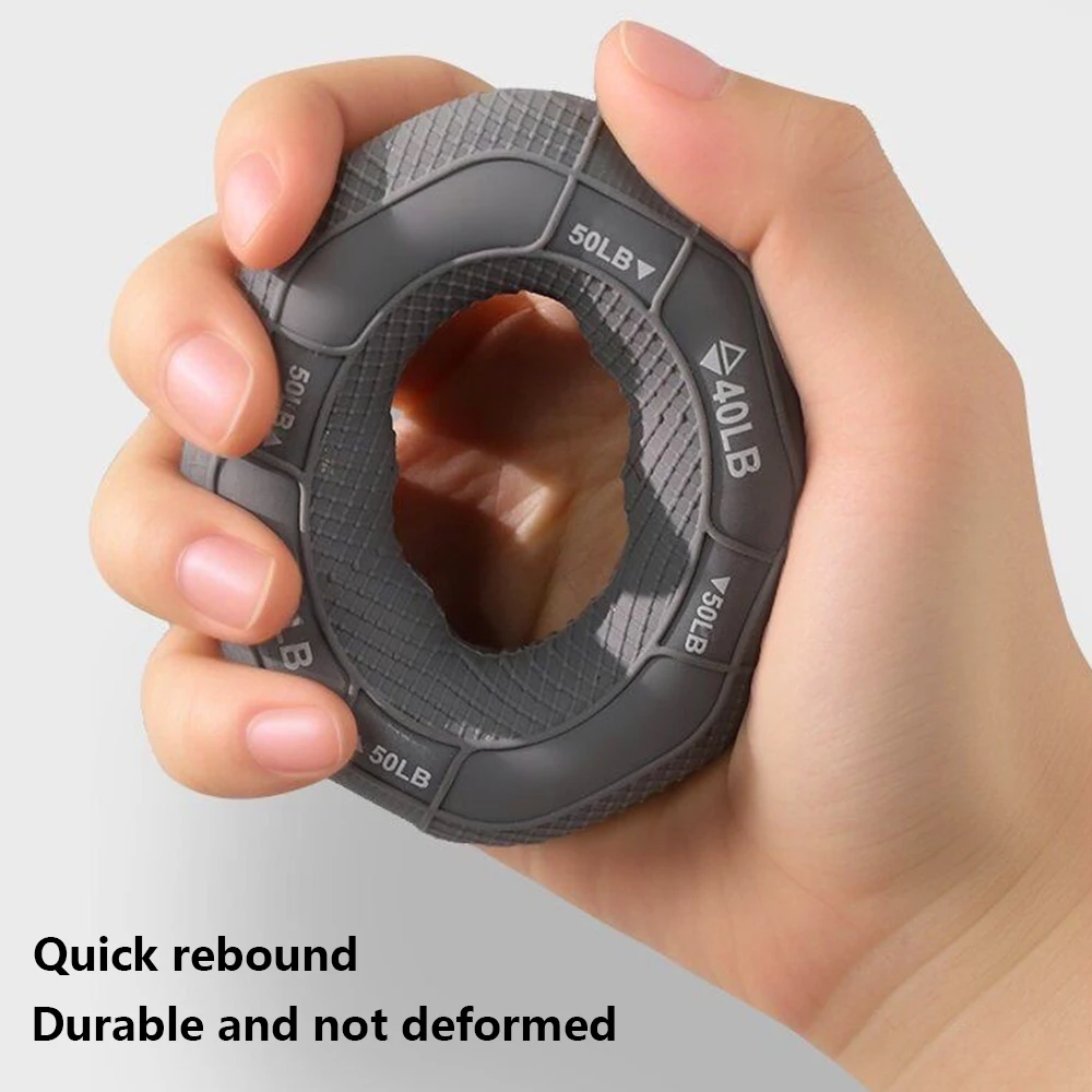 10LB-90LB Silicone Hand Power Gripper Ring Finger Trainer Hand Power Grip Ring Stress Relief Home Sport Workout Fitness Exercise