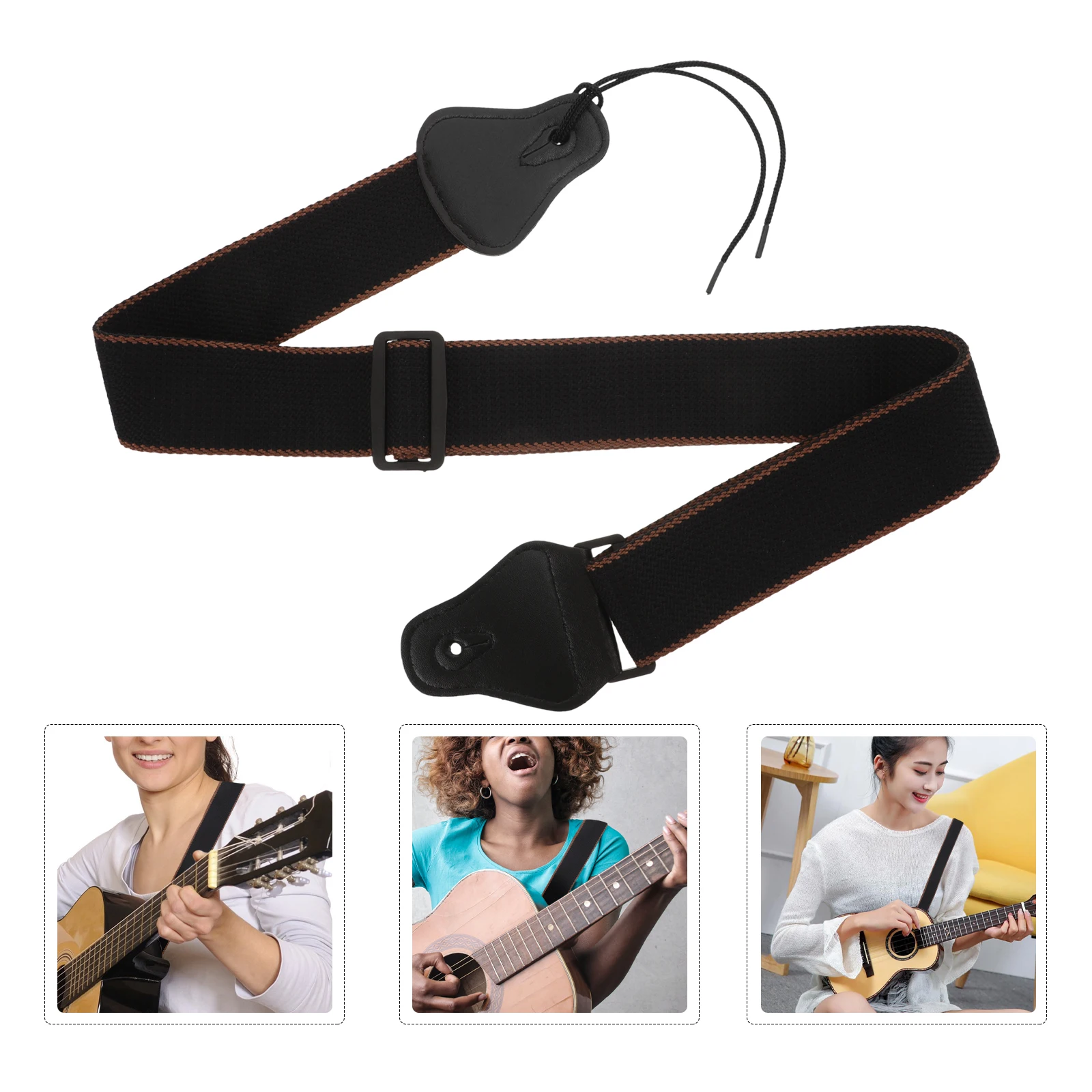 

【】Guitar Strap Adjustable Wide Shoulder Strap For Guitar Ukulele Bass Dirt-Resistant Durable Lightweight Replacement Parts