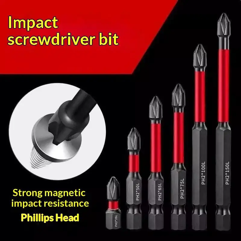 Anti Slip Bits Magnetic Screwdriver Bit Set Alloy Steel Impact Resistance Bits Phillip Suitable For Electric Drills
