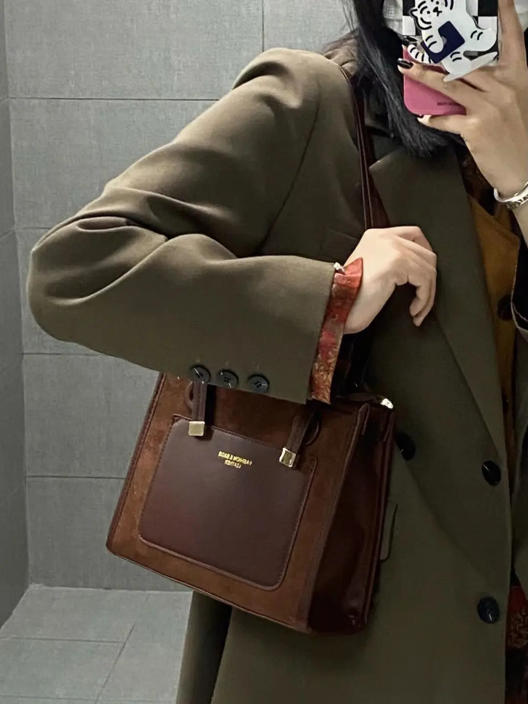 JIAERDI Vintage Square Messenger Bag Women Leather Casual Large Capacity Y2k Handbag Ladies Harajuku Brown Shoulder Tote Bags