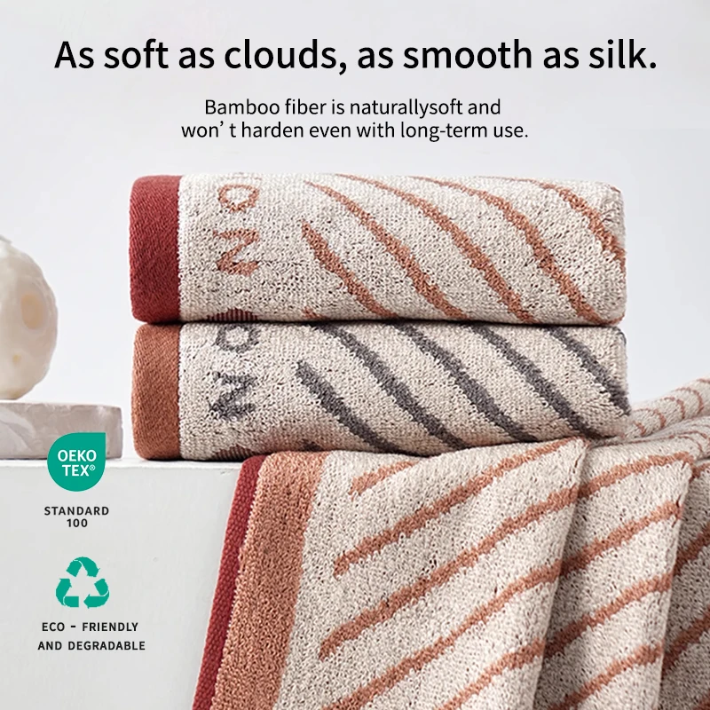 High Quality Bamboo Fiber Thickened Adult Towels Soft Antibacterial Towel And Absorbent Sport Towels For Both Men Women Face Tow