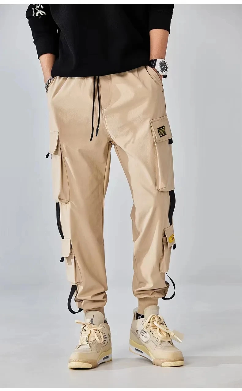 Wear-resistant construction site workers to work in the summer work wear work pants men strong wear loose-fitting labor pants