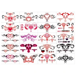 10pcs/lot Waterproof Temporary tattoos stickers tattoo girl 3d fake Sex womb tattoo stickers Fake Tattoos for Women