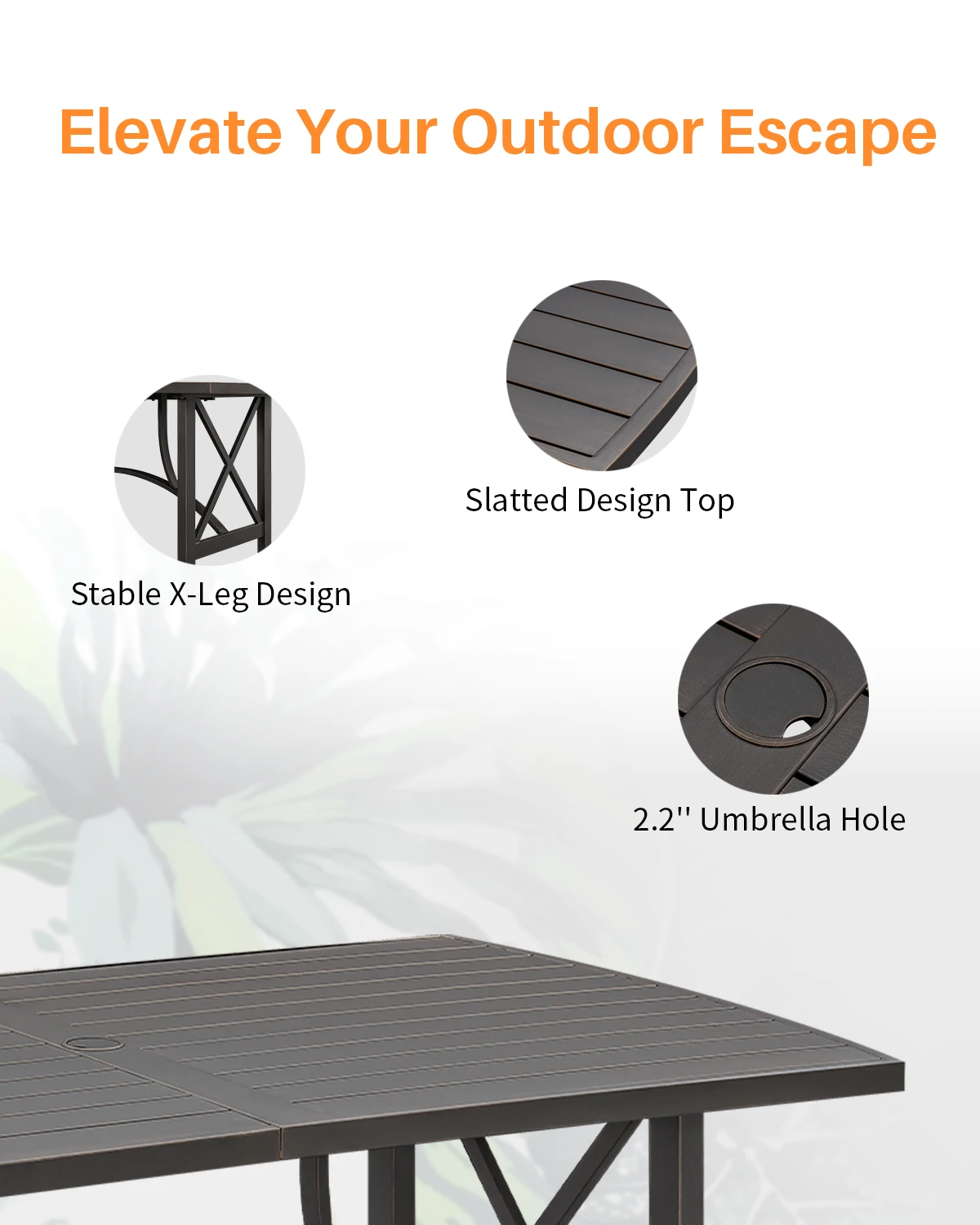 طقم طعام مريح فاخر مكون من 7 قطع مع وسائد قابلة للإزالة، سهل التجميع، شحن أمريكي مجاني للأثاث المنزلي الخارجي