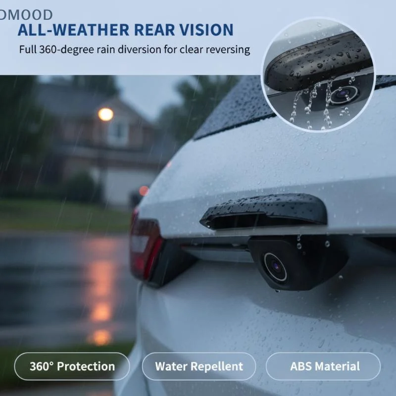 【CR】Car Rainproof Rear Camera Shield Waterproof Protective Cover Strong Self Adhesive Fit for SUV Sedan Truck Outdoor Use