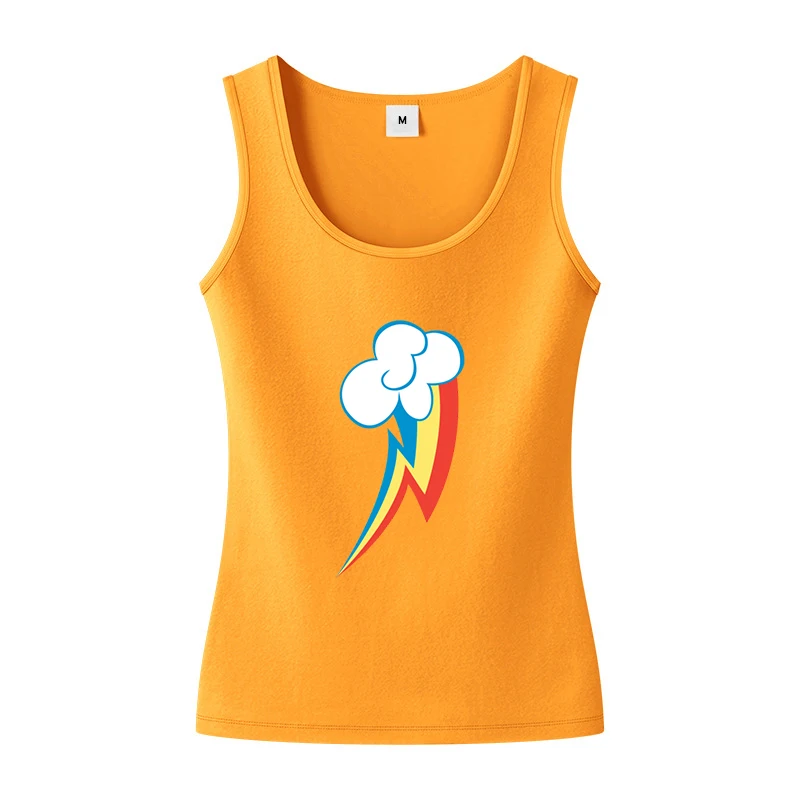 Rainbow Dash Cutie canotta lunga donna Slim Creativity Graphic Top Vest