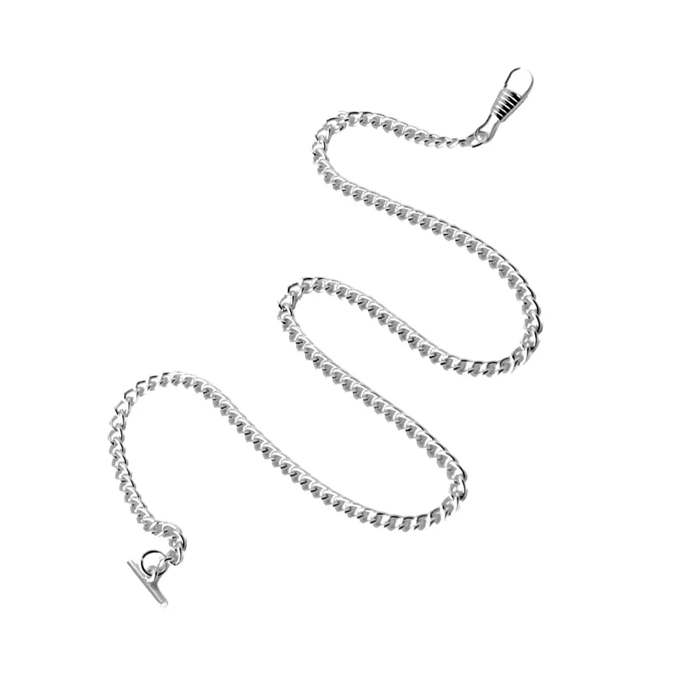 

Classic Metal Plated Pocket Watch Chain Jean Belt Chain Watch Holder Decoration (Silver Total Length 65cm)