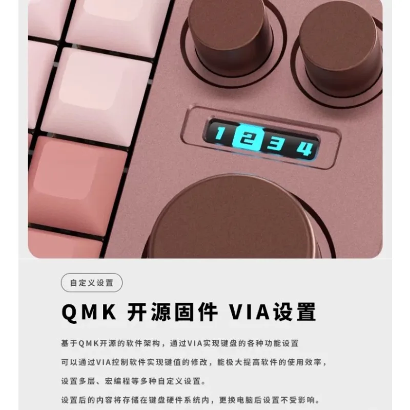 KB16-01 16 Keys 3 Knob Programmable Mechanical Macro Keypad Custom Shortcut Mini Keyboard-Yellow Axis